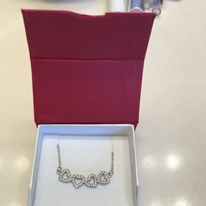 A beautiful hearts necklace in sterling silver